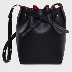SAFFIANO MINI MINI BLACK/FLAMMA bucket bag